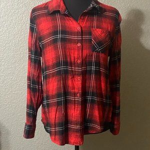 Justice Red Plaid Shirt